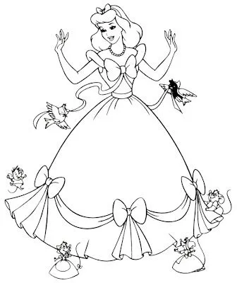 DESENHOS para COLORIR: Vestido da Cinderela DESENHOS para COLORIR: Vestido da Cinderela