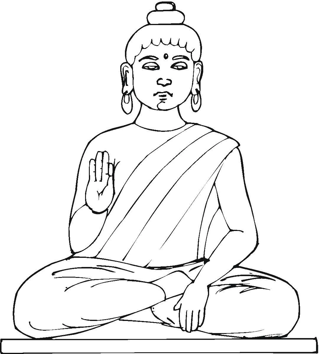 Desenhos do Buda para Colorir