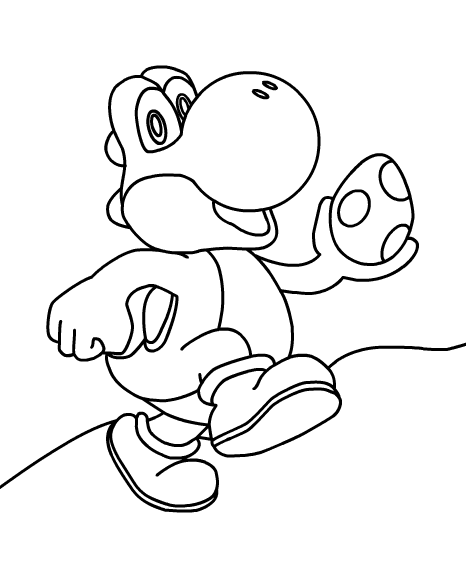 De Yoshi Para Colorear Dibujos De Yoshi Saludando Para Colorear ...