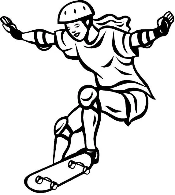 Desenhos - Menina Andando de Skate - Colorir e Pintar | Ultra ... Desenhos - Menina Andando de Skate - Colorir e Pintar | Ultra ...