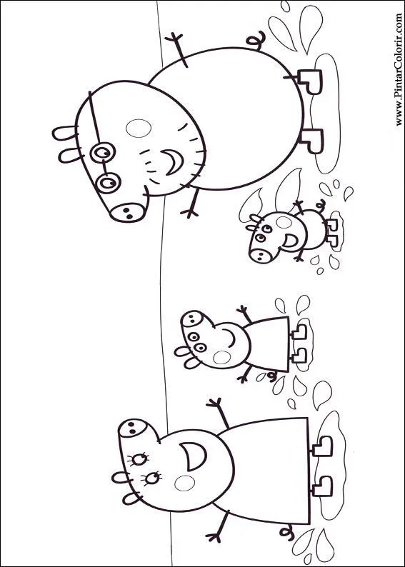 Dibujos para pintar y Color Peppa Pig - Diseño de impresión 008 Dibujos para pintar y Color Peppa Pig - Diseño de impresión 008