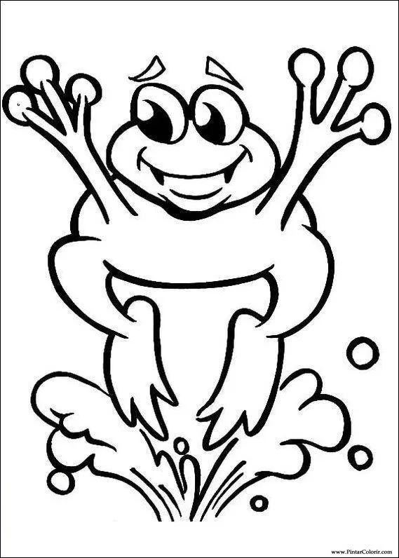 Dibujos para pintar y Color de la rana - Diseño de impresión 020 Dibujos para pintar y Color de la rana - Diseño de impresión 020