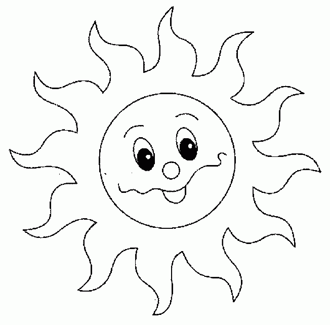 Desenhos para Pintar: Desenhos de Sol para Colorir