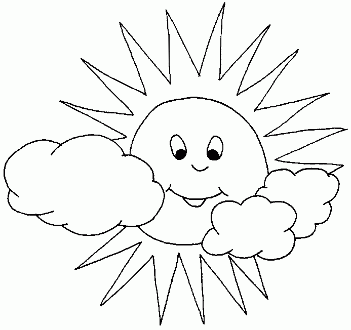 Desenhos para Pintar: Desenhos de Sol para Colorir