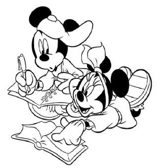 DESENHOS PARA PINTAR: Mickey e Minnie. DESENHOS PARA PINTAR: Mickey e Minnie.