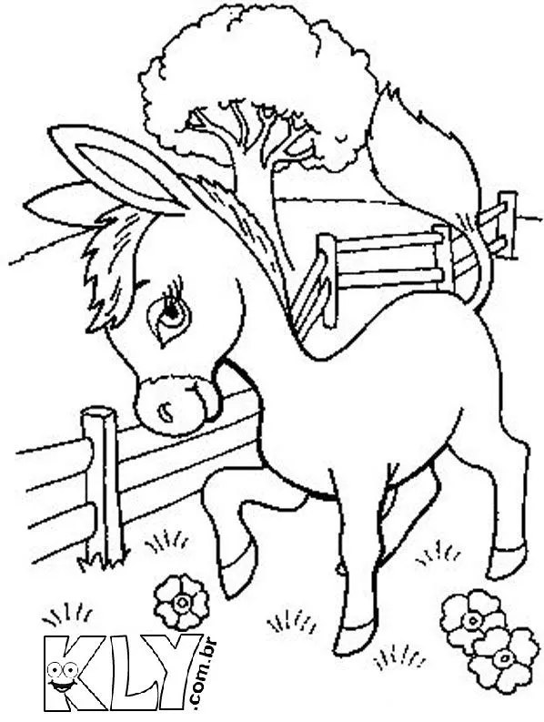 Desenho de burro para colorir - Imagui