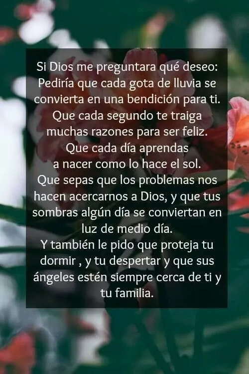 Deseo una lluvia de bendiciones para mis seres queridos | Frases ... Deseo una lluvia de bendiciones para mis seres queridos | Frases ...