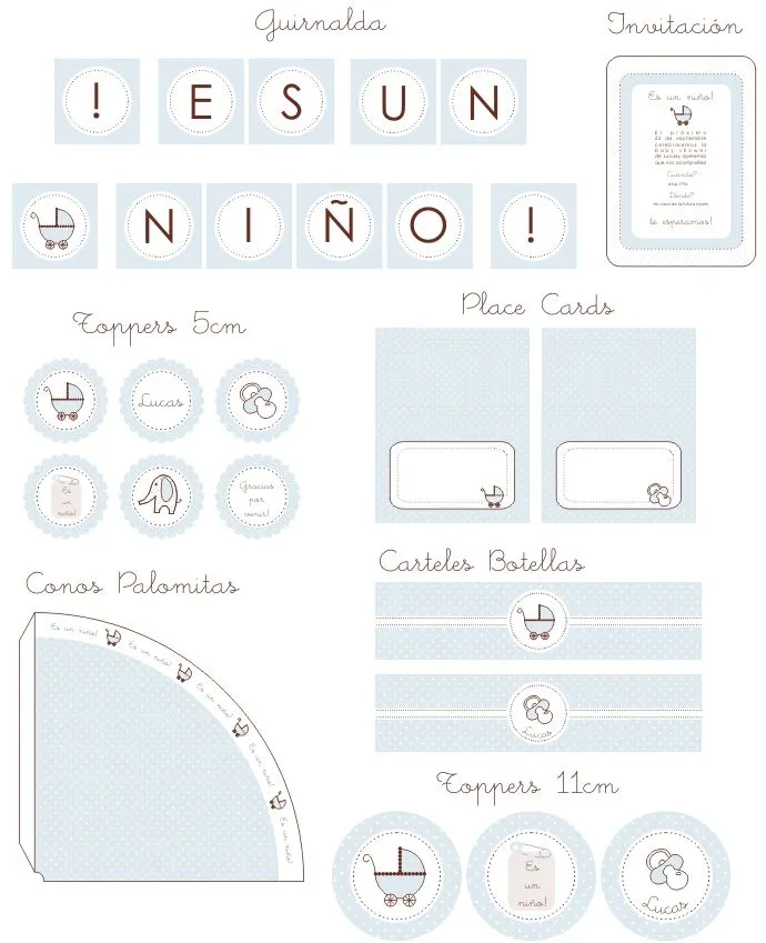 ... con dibujo a elegir carrito elefante chupete place cards vacios con ... con dibujo a elegir carrito elefante chupete place cards vacios con