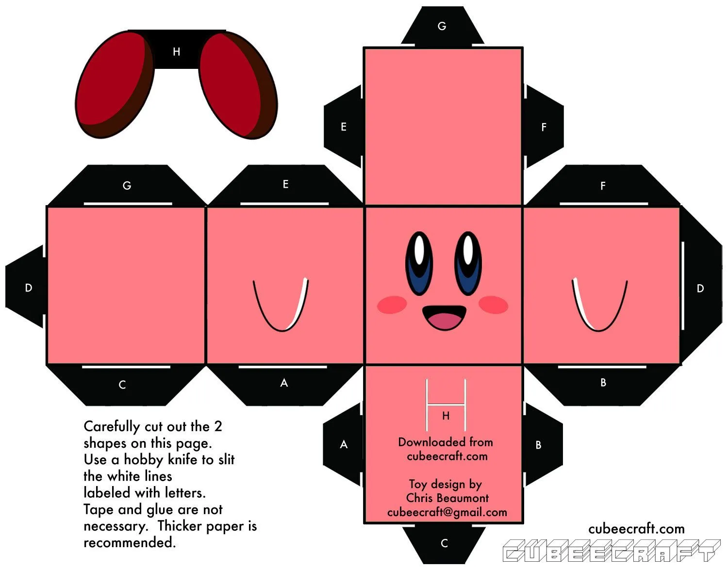 Desktop Kirby! Just print and assemble! | Paper cube, Paper doll template, Paper crafts Desktop Kirby! Just print and assemble! | Paper cube, Paper doll template, Paper crafts