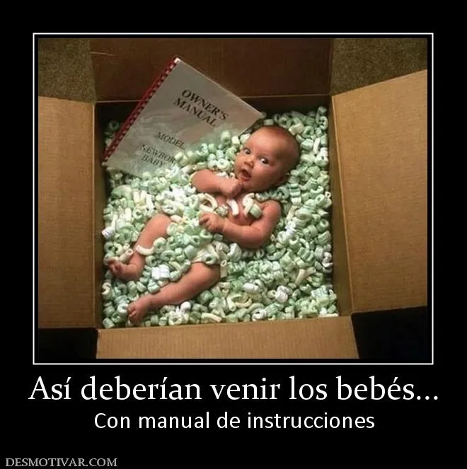 Desmotivaciones Así deberían venir los bebés... Con manual de ...