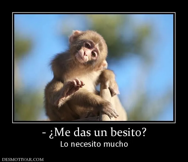Desmotivaciones - ¿Me das un besito? Lo necesito mucho