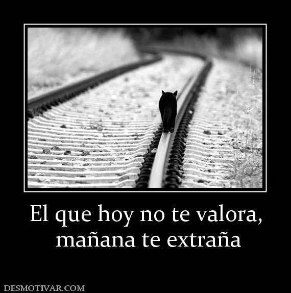 Desmotivaciones El que hoy no te valora, mañana te extraña Desmotivaciones El que hoy no te valora, mañana te extraña