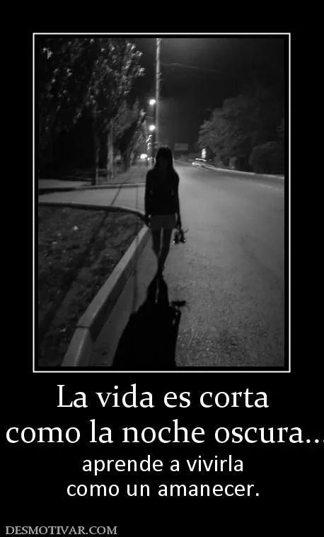 Desmotivaciones La vida es corta como la noche oscura... aprende a ...