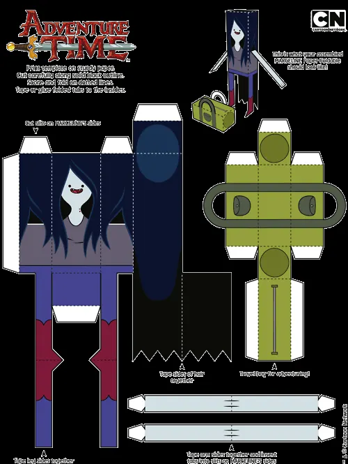 El Desván de Lu : Muñecos de papel de Hora de aventuras El Desván de Lu : Muñecos de papel de Hora de aventuras