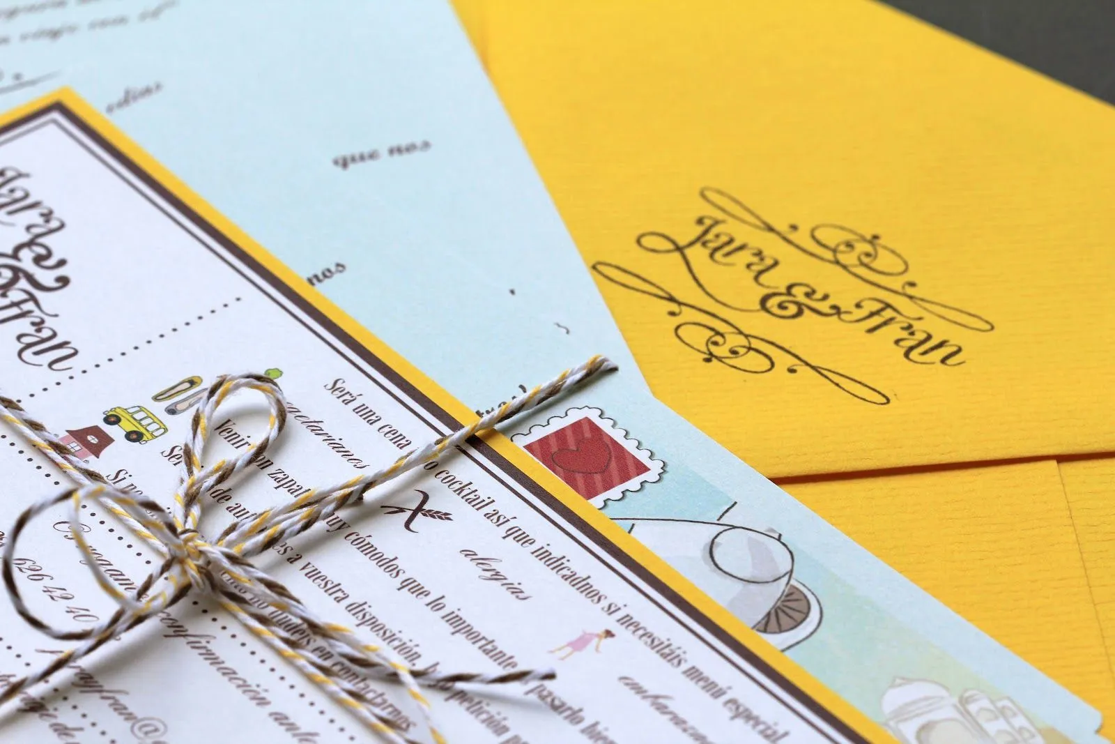 Details Invitaciones: Invitaciones Yellow Travel