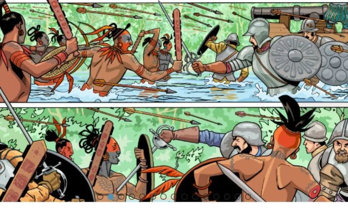 Este detallado cómic cuenta la dramática caída del imperio azteca (y puedes leerlo aquí) - Más de México Este detallado cómic cuenta la dramática caída del imperio azteca (y puedes leerlo aquí) - Más de México