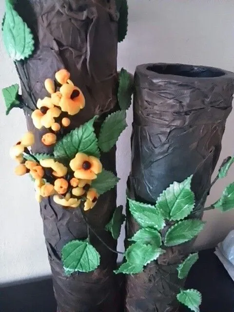 Detalle de jarrones en tubo de cartón. | Proyectos de Estudiantes ... Detalle de jarrones en tubo de cartón. | Proyectos de Estudiantes ...