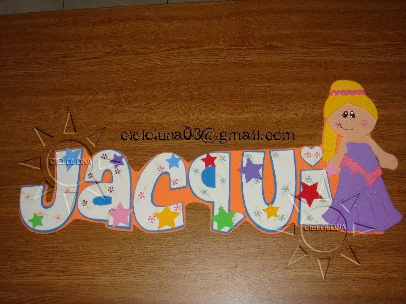 DETALLES CIELOLUNA: letreros en foamy