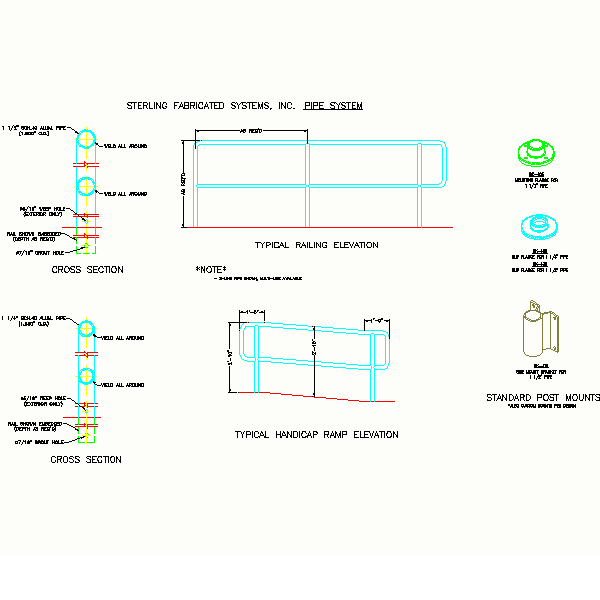 Detalles Constructivos en Autocad de barandas y barandillas, CAD y ... Detalles Constructivos en Autocad de barandas y barandillas, CAD y ...