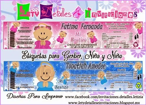 Detalles e invitaciones x Letici@ B.: Etiquetas para Gerber o ... Detalles e invitaciones x Letici@ B.: Etiquetas para Gerber o ...