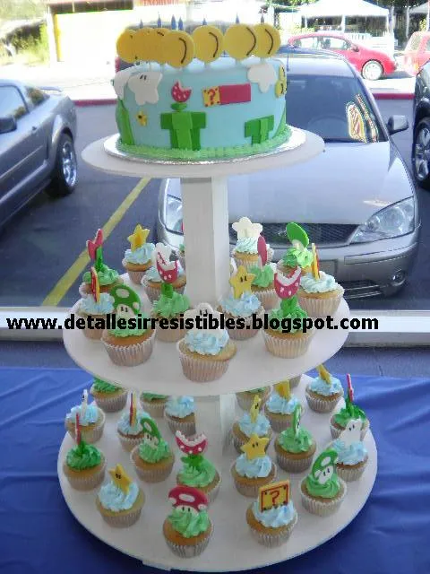 DETALLES IRRESISTIBLES: PASTEL Y KEKIS DE SUPER MARIO BROS. DETALLES IRRESISTIBLES: PASTEL Y KEKIS DE SUPER MARIO BROS.