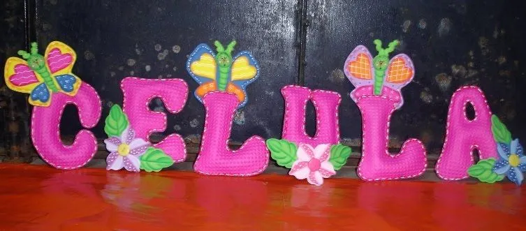 DETALLITOS EN FOMY*: NOMBRES