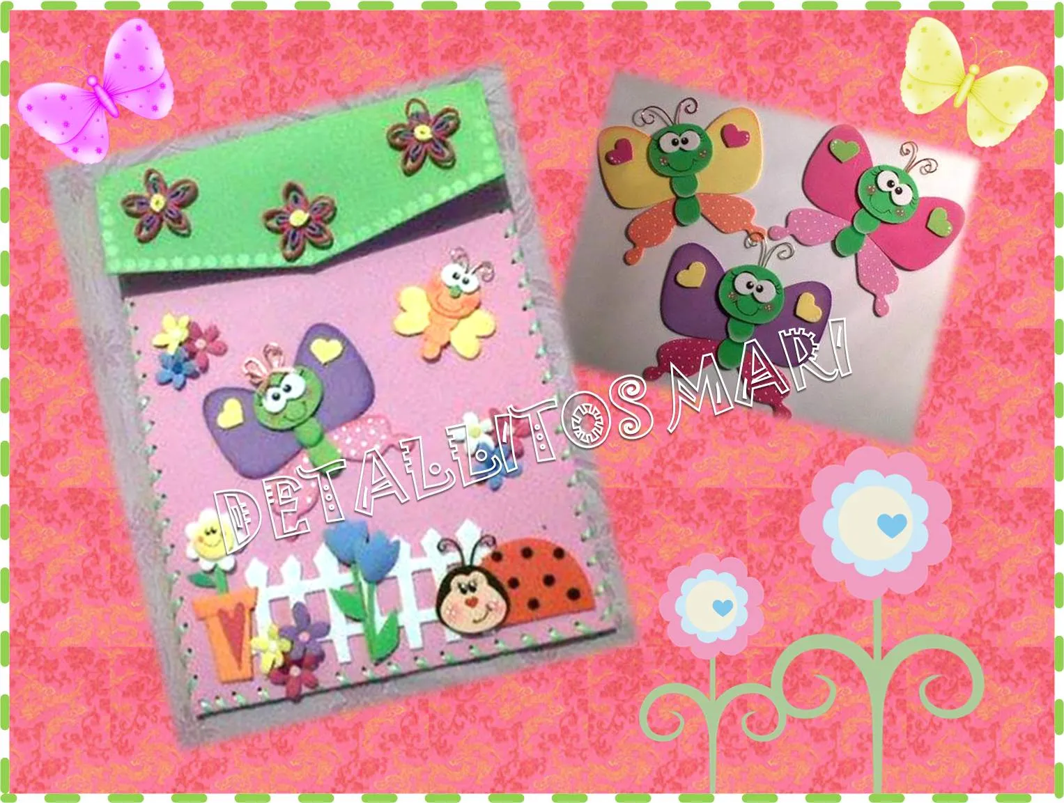 Carpetas decoradas con mariposas - Imagui