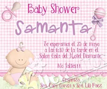 Invitación shower niña - Imagui