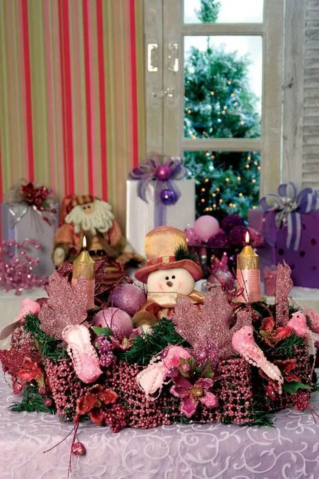 Detodomanualidades: Como hacer un centro de mesa navideño Detodomanualidades: Como hacer un centro de mesa navideño