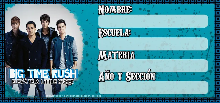 DeviantArt: More Like Etiqueta para Cuadernos de BTR by ... DeviantArt: More Like Etiqueta para Cuadernos de BTR by ...