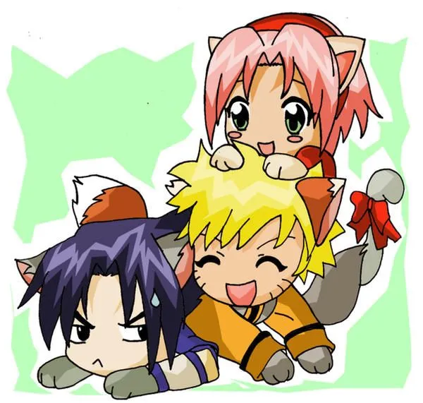 DeviantArt: More Like Chibi Naruto, Kakashi, Sasuke by ishie