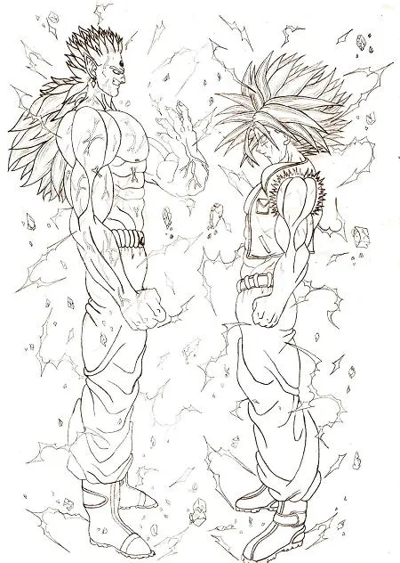 Trunks ssj4 para colorear - Imagui