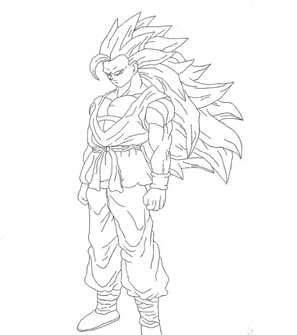 Gohan ssj3 para colorear - Imagui