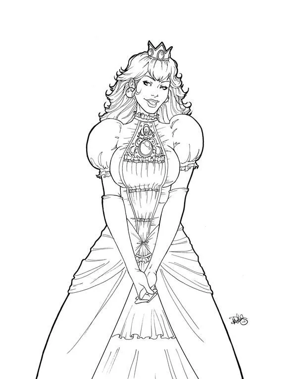 deviantART: More Like Illustrious Bits - Princess Peach Colored by ...
