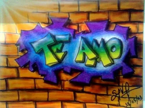 Imagenes de graffitis que digan te amo - Imagui Imagenes de graffitis que digan te amo - Imagui
