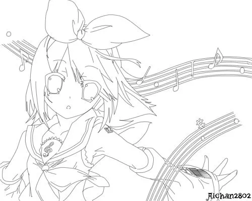deviantART: More Like Vocaloid: chibi Miku lineart by peaky-