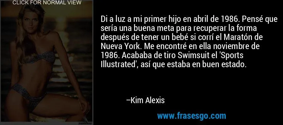 Di a luz a mi primer hijo en abril de 1986. Pensé que sería ...
