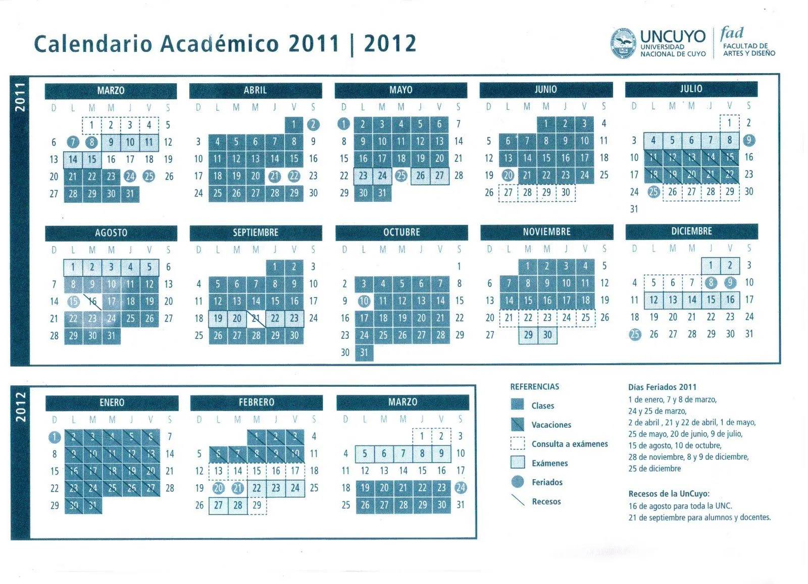 DI de pura cepa: Calendario Académico 2011-2012 DI de pura cepa: Calendario Académico 2011-2012