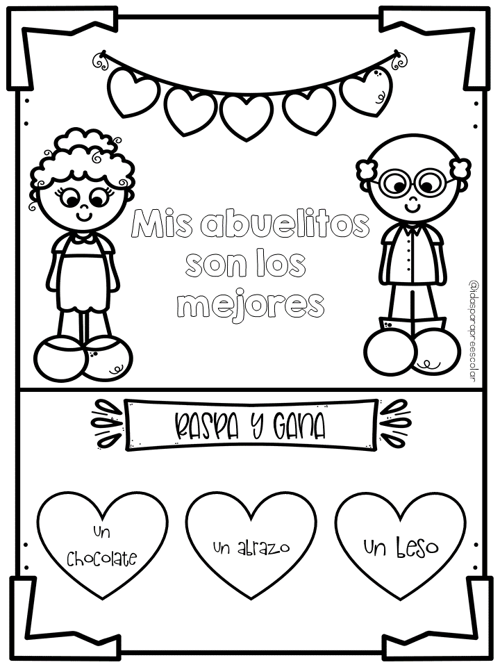 DÍA DE LOS ABUELOS(TARJETAS RASCA Y GANA Y DIBUJOS PARA COLOREAR) DÍA DE LOS ABUELOS(TARJETAS RASCA Y GANA Y DIBUJOS PARA COLOREAR)