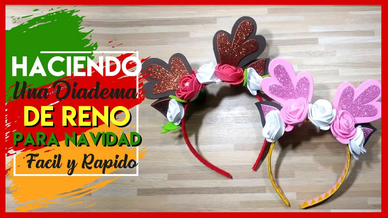 Como hacer una diadema de Navidad - Creativa Como hacer una diadema de Navidad - Creativa