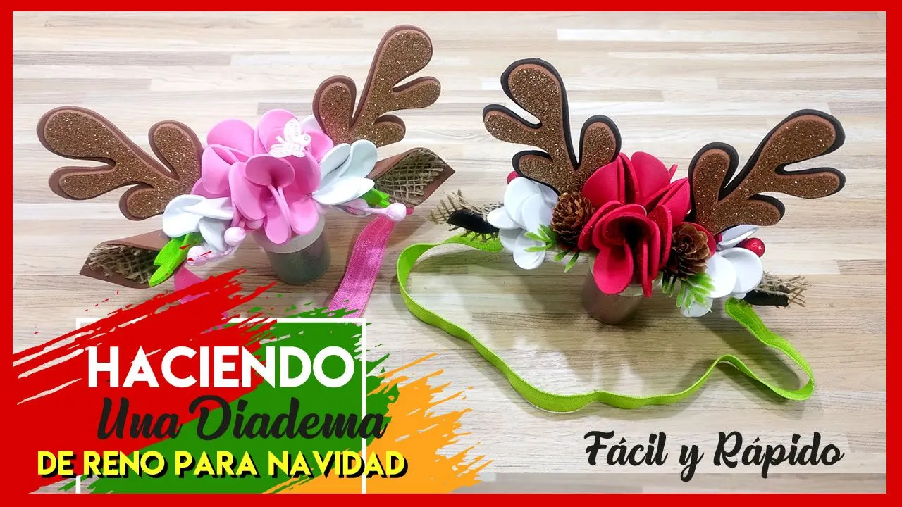 Como hacer una diadema de Navidad - Creativa