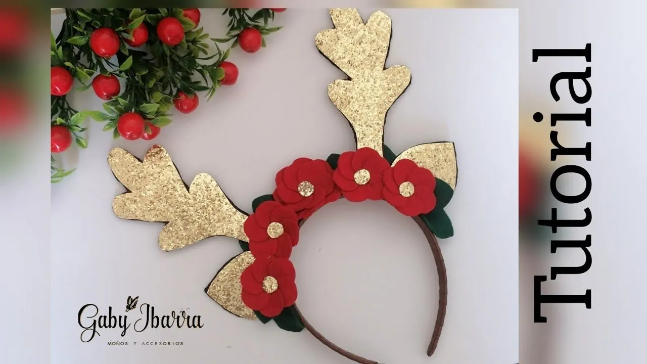 DIADEMA DE RENO paso a paso #moñosyfloresGaby - YouTube DIADEMA DE RENO paso a paso #moñosyfloresGaby - YouTube