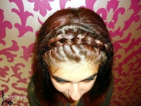 Diadema de trenza tejida al revés - YouTube Diadema de trenza tejida al revés - YouTube