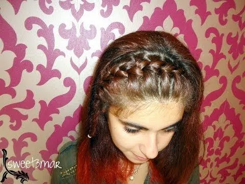 Diadema de trenza tejida - YouTube