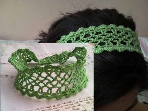 Como hacer diademas en crochet paso a paso - Imagui