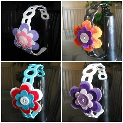 Fieltro y algo más...: Diademas decoradas con fieltro