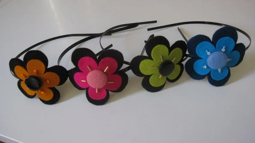 Diademas de fieltro para bebés - Imagui