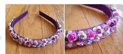 Como hacer diademas de flores para niñas ~ Mimundomanual