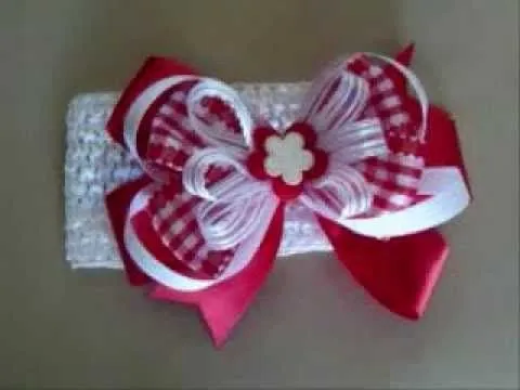 Como hacer diademas de liston paso a paso para bebé - Imagui