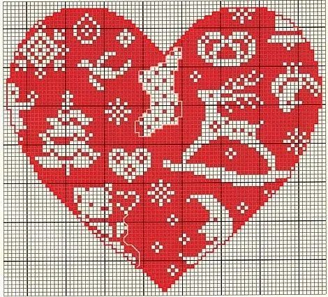 Diagrama de punto de cruz navideño! | Xmas crafts / Ideas para ...